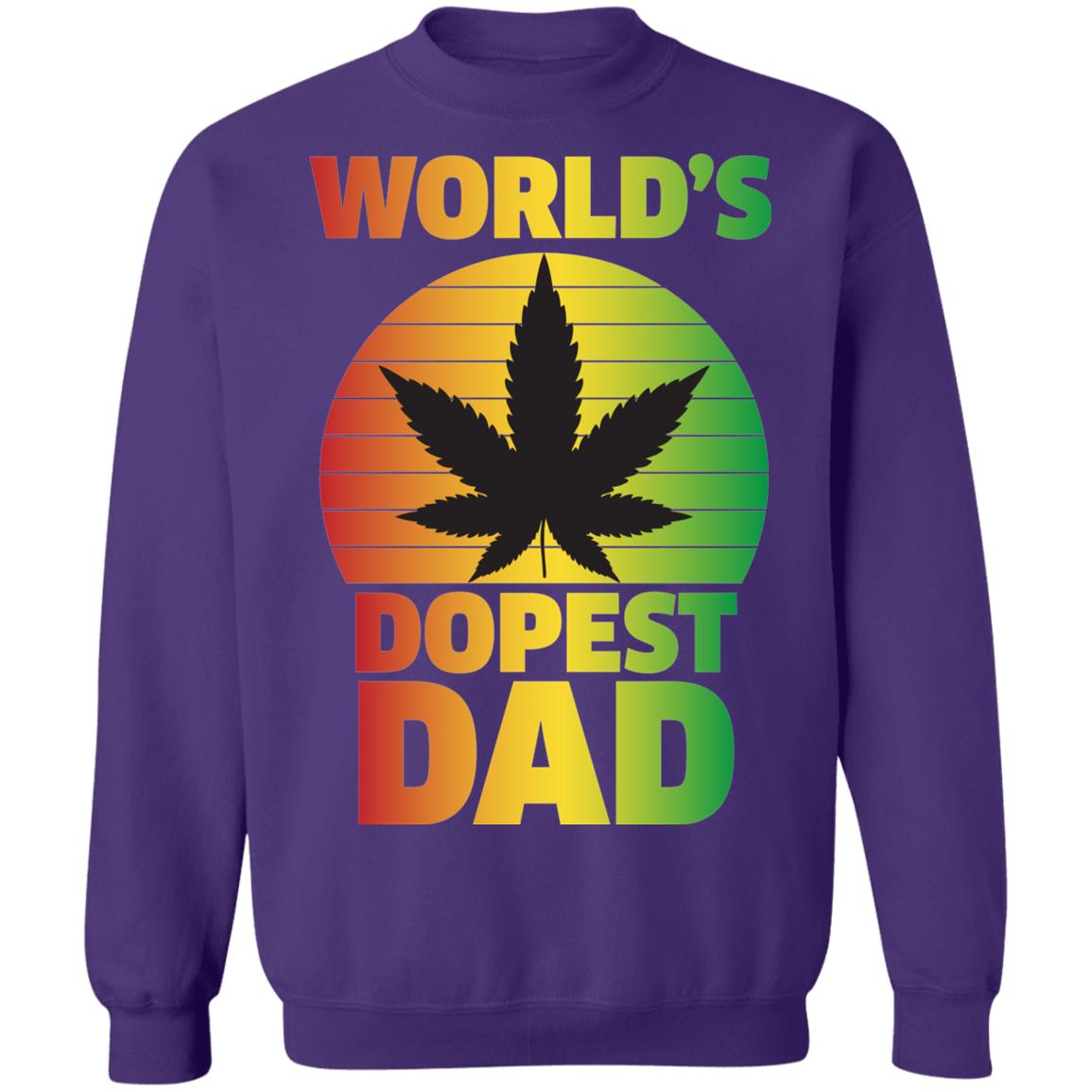 Worlds dopest dad-01 G180 Crewneck Pullover Sweatshirt  8 oz.