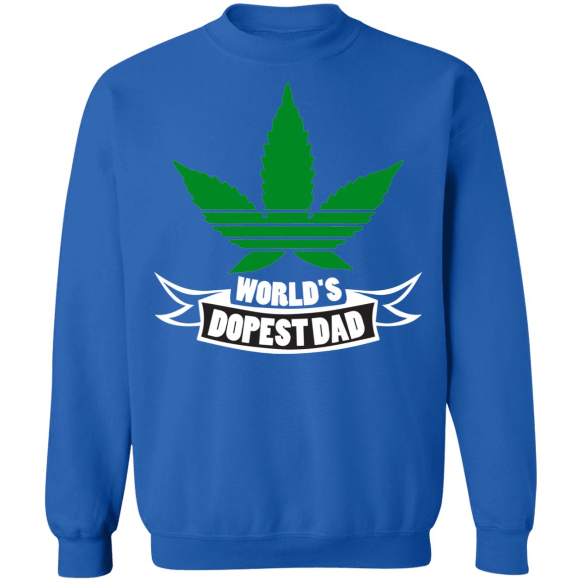 Worlds dopest dad-01 G180 Crewneck Pullover Sweatshirt  8 oz.