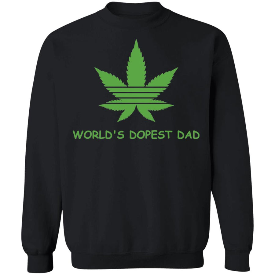 World's dopest dad-01 G180 Crewneck Pullover Sweatshirt  8 oz.
