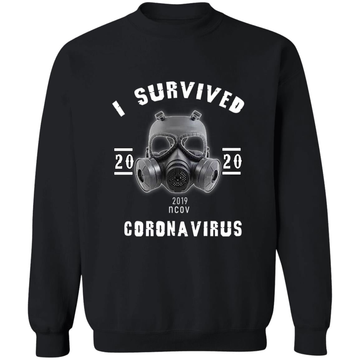 i survived coro-navi-rus1 G180 Crewneck Pullover Sweatshirt  8 oz.