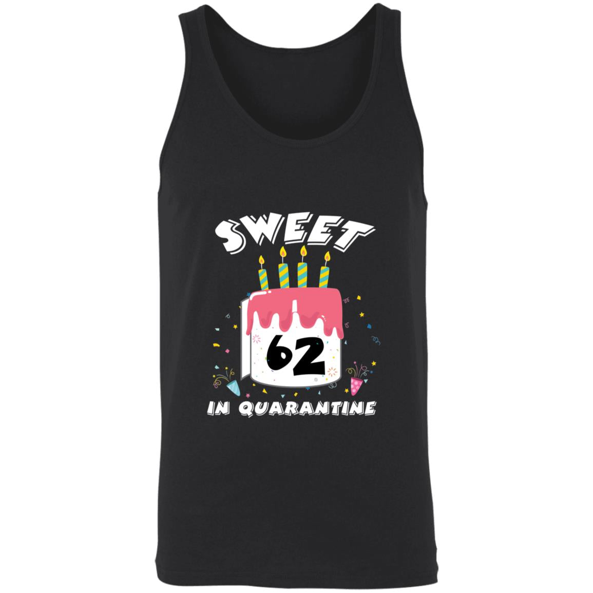 Sweet 62 Birthday in Quarantine-45 3480 Unisex Tank