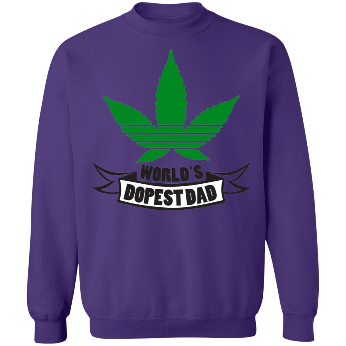 Worlds dopest dad-01 G180 Crewneck Pullover Sweatshirt  8 oz.