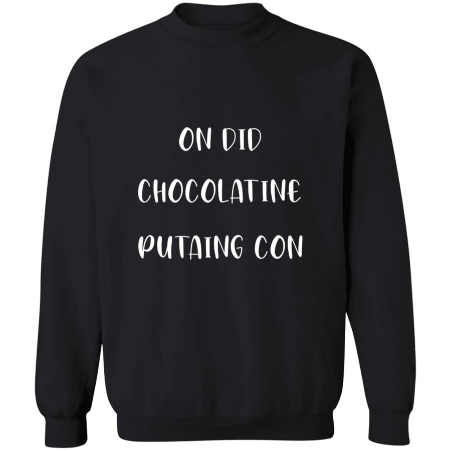 On dit chocolatine putaing con G180 Crewneck Pullover Sweatshirt  8 oz.