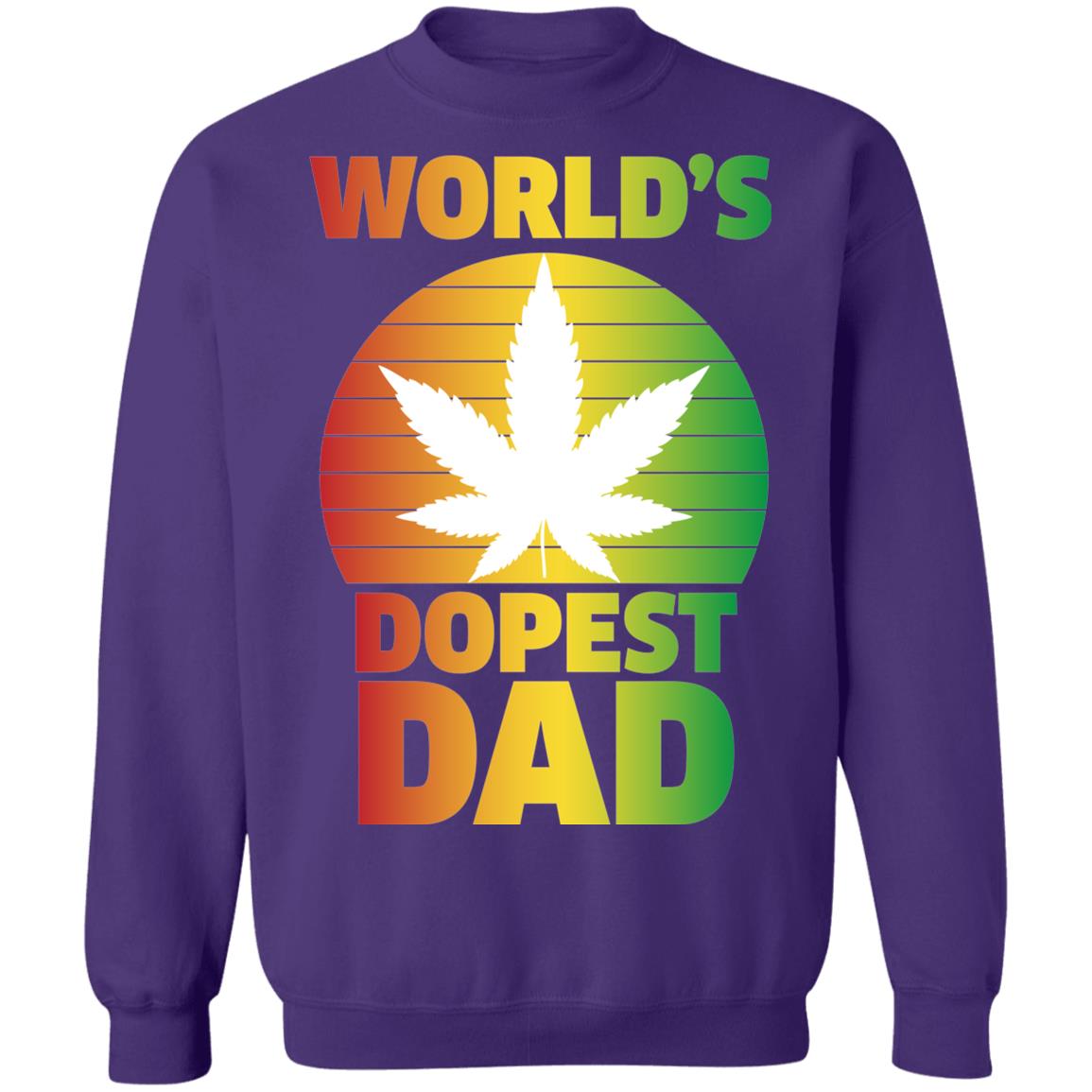 Worlds dopest dad-01 G180 Crewneck Pullover Sweatshirt  8 oz.