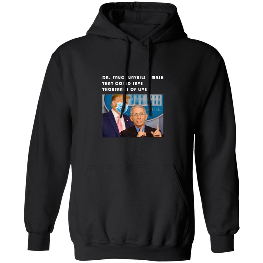 Dr. Fauci Unveils a Mask that could save thousands of lives G185 Pullover Hoodie 8 oz.
