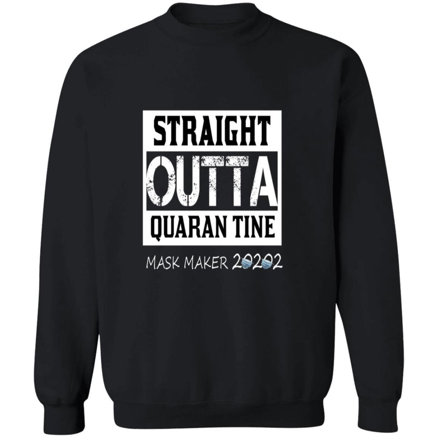 Straight outta quarantine mask maker 2020 G180 Crewneck Pullover Sweatshirt  8 oz.