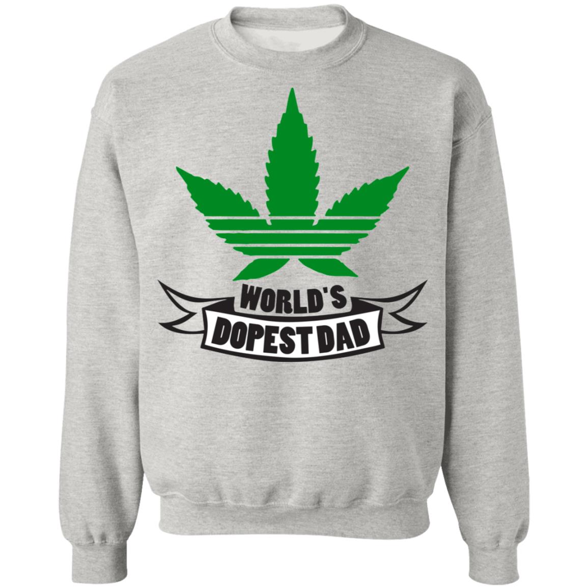 Worlds dopest dad-01 G180 Crewneck Pullover Sweatshirt  8 oz.