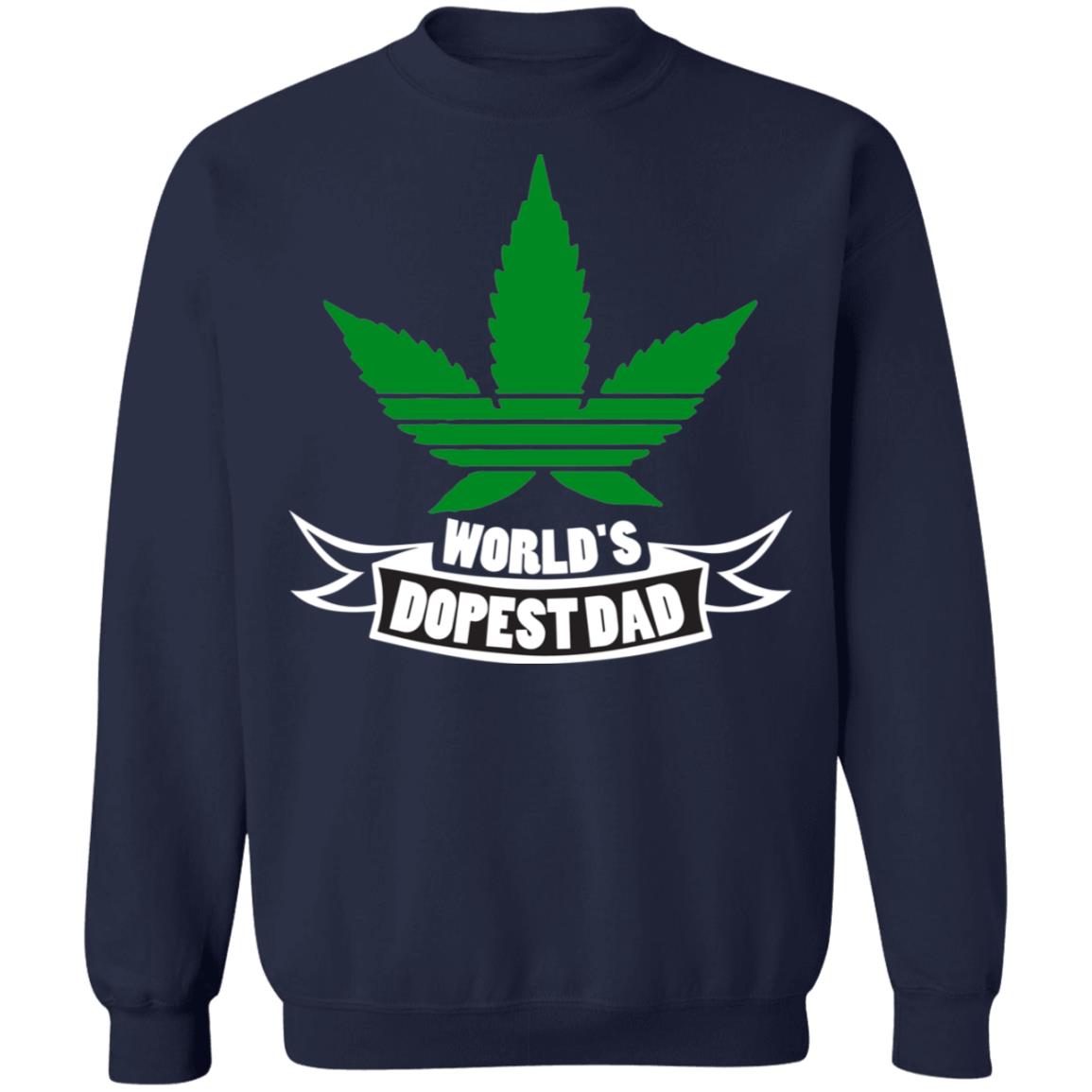 Worlds dopest dad-01 G180 Crewneck Pullover Sweatshirt  8 oz.