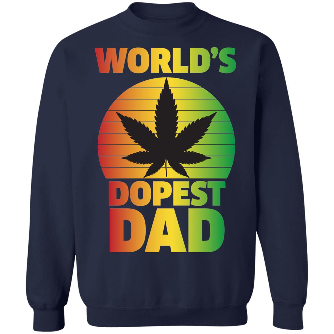 Worlds dopest dad-01 G180 Crewneck Pullover Sweatshirt  8 oz.