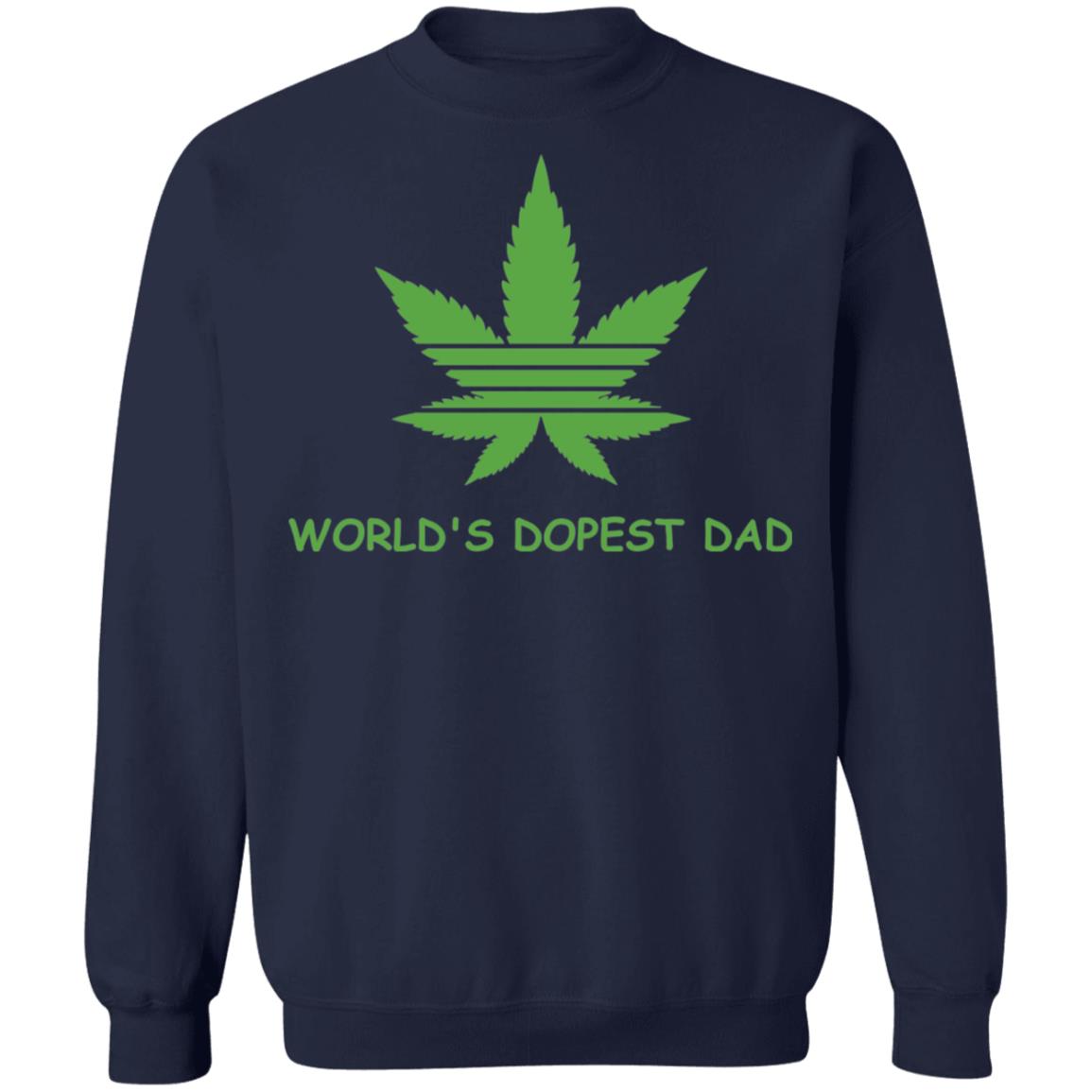 World's dopest dad-01 G180 Crewneck Pullover Sweatshirt  8 oz.