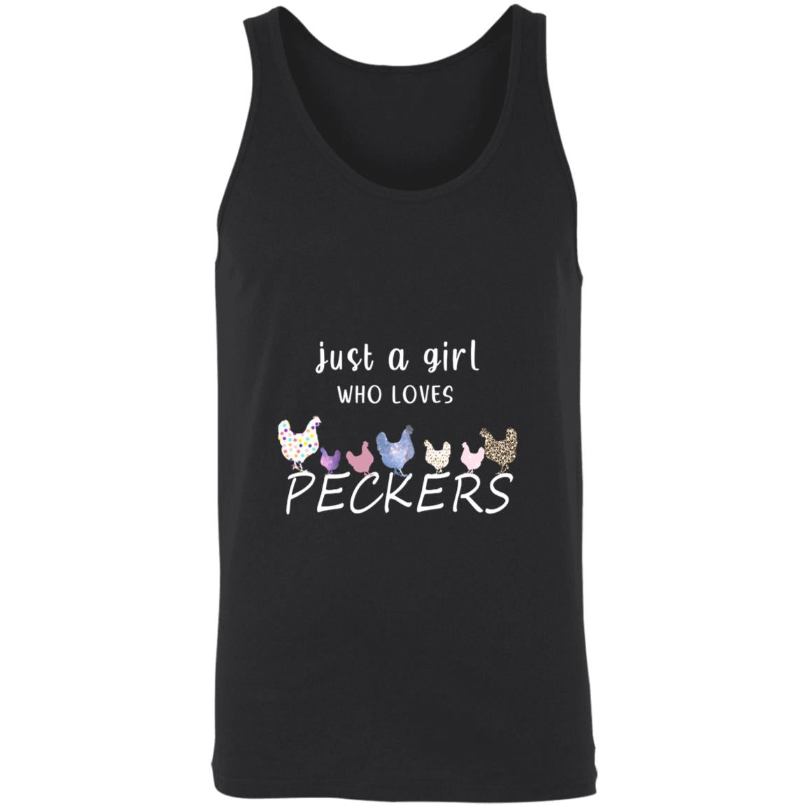 just a Girl who Loves peckers 3480 Unisex Tank