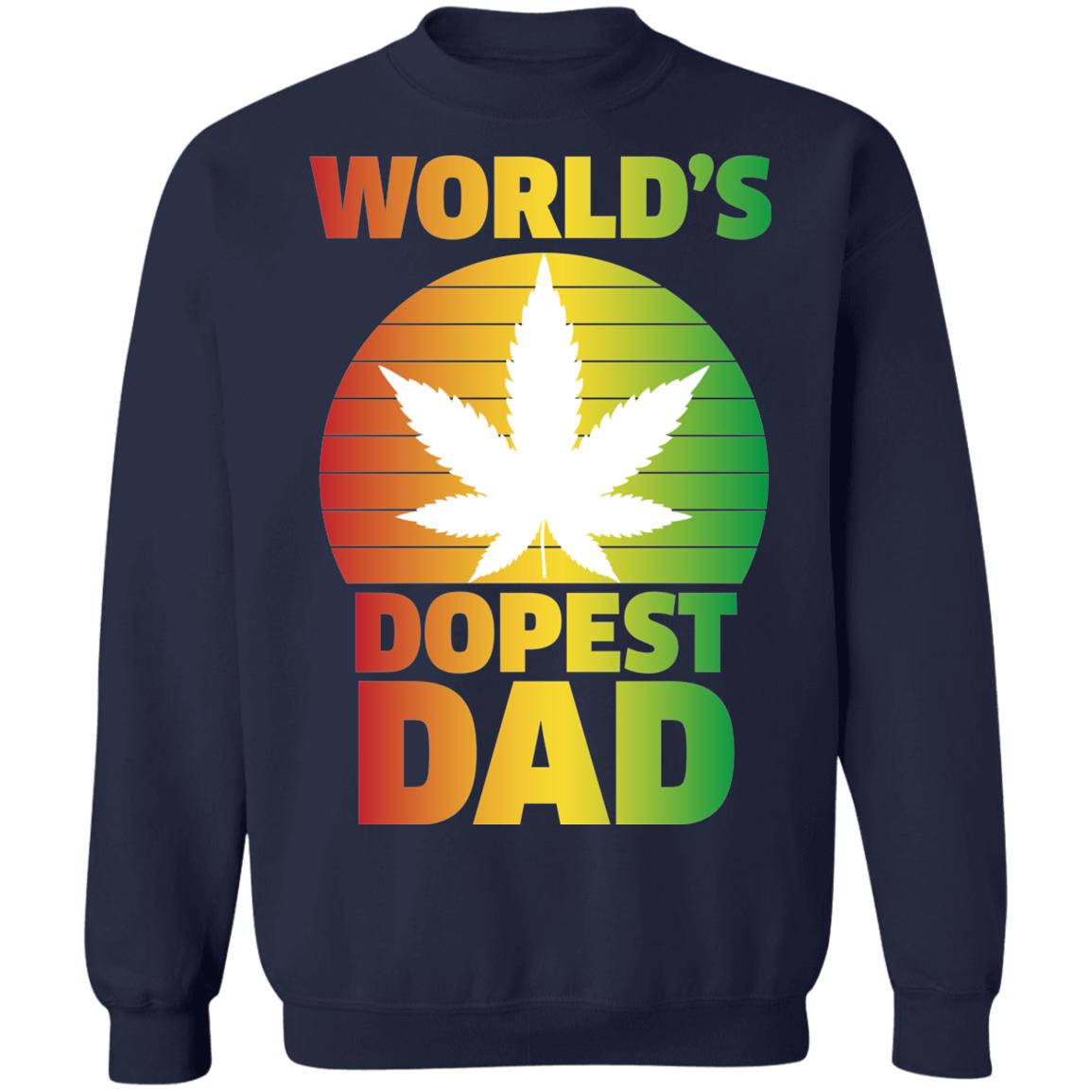 Worlds dopest dad-01 G180 Crewneck Pullover Sweatshirt  8 oz.
