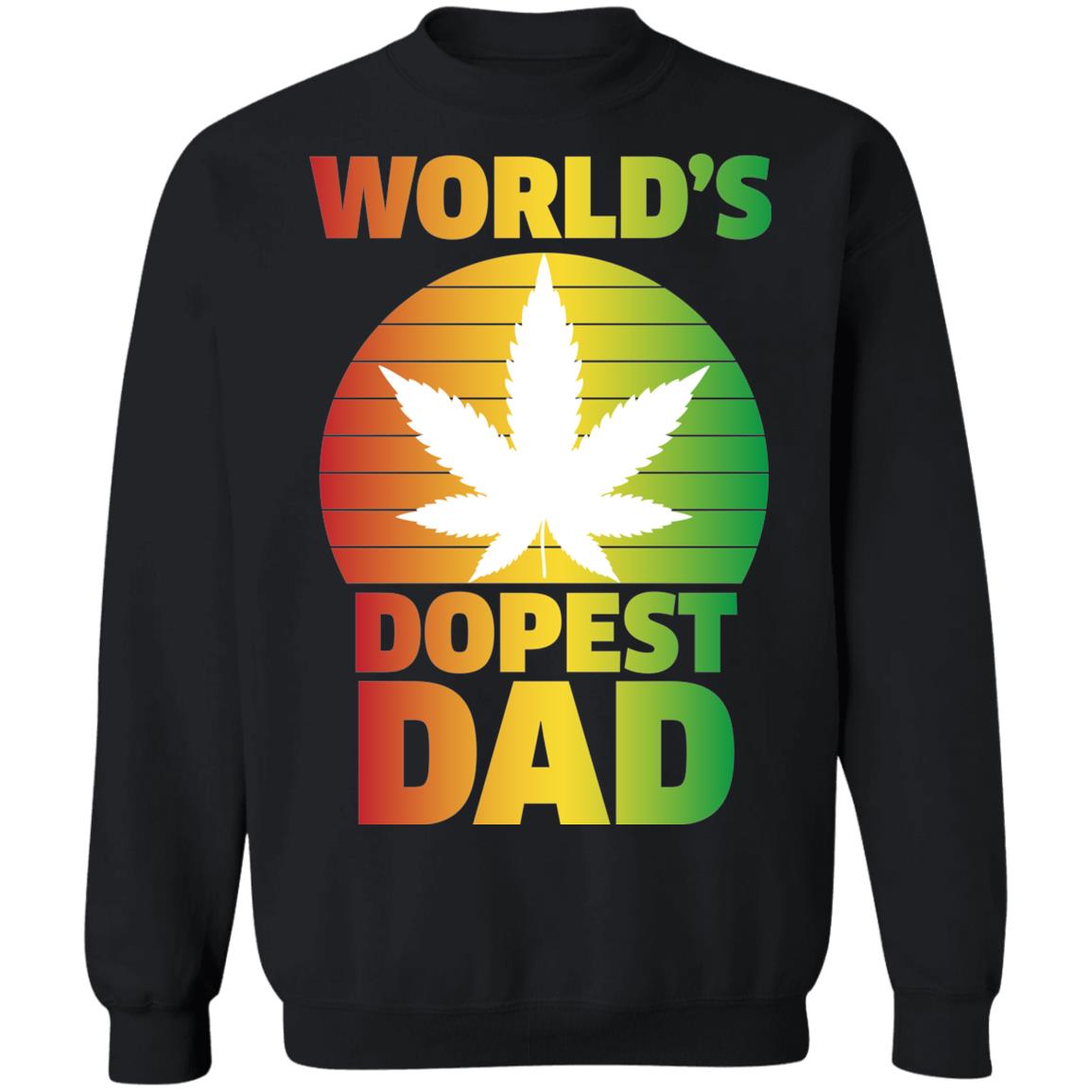 Worlds dopest dad-01 G180 Crewneck Pullover Sweatshirt  8 oz.