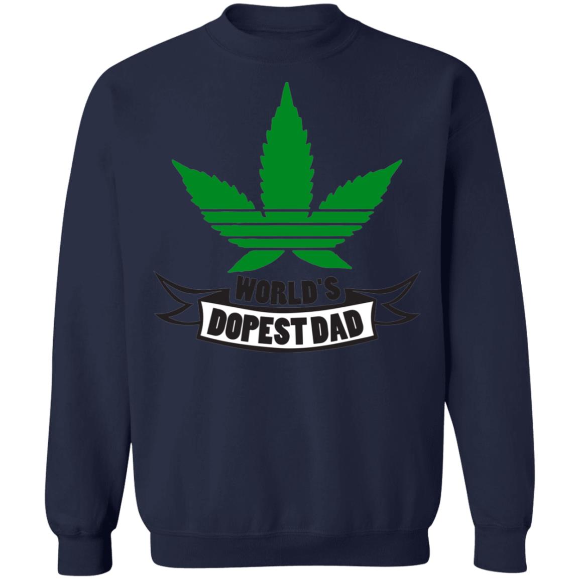 Worlds dopest dad-01 G180 Crewneck Pullover Sweatshirt  8 oz.