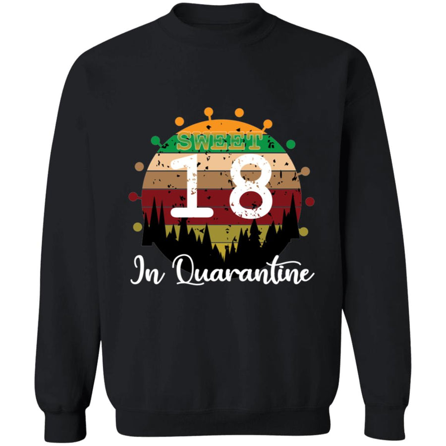 Sweet 18 Birthday in Quarantine-01 G180 Crewneck Pullover Sweatshirt  8 oz.