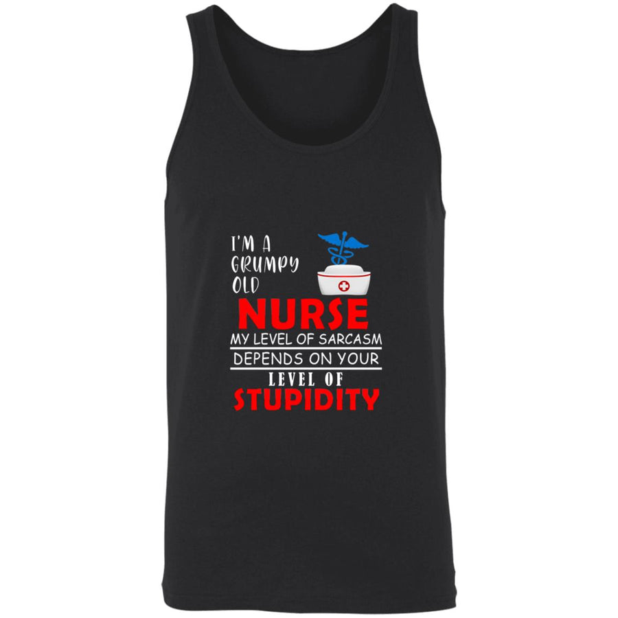 I'm a grumpy old nurse my lever of sarcasm depends on your lever of 3480 Unisex Tank