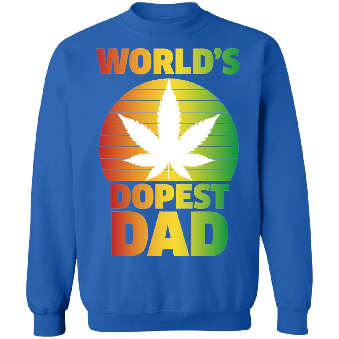 Worlds dopest dad-01 G180 Crewneck Pullover Sweatshirt  8 oz.