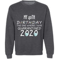 my 40th birthday the one where one where i was quarantine 2020-01 G180 Crewneck Pullover Sweatshirt  8 oz.