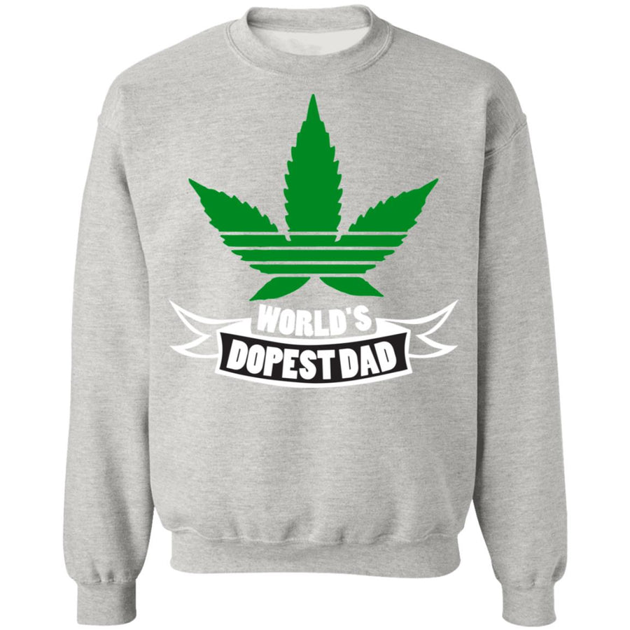 Worlds dopest dad-01 G180 Crewneck Pullover Sweatshirt  8 oz.