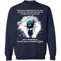 the devil whispered in my ear you're not strong enough to withstand the storm shirt-01 G180 Crewneck Pullover Sweatshirt  8 oz.