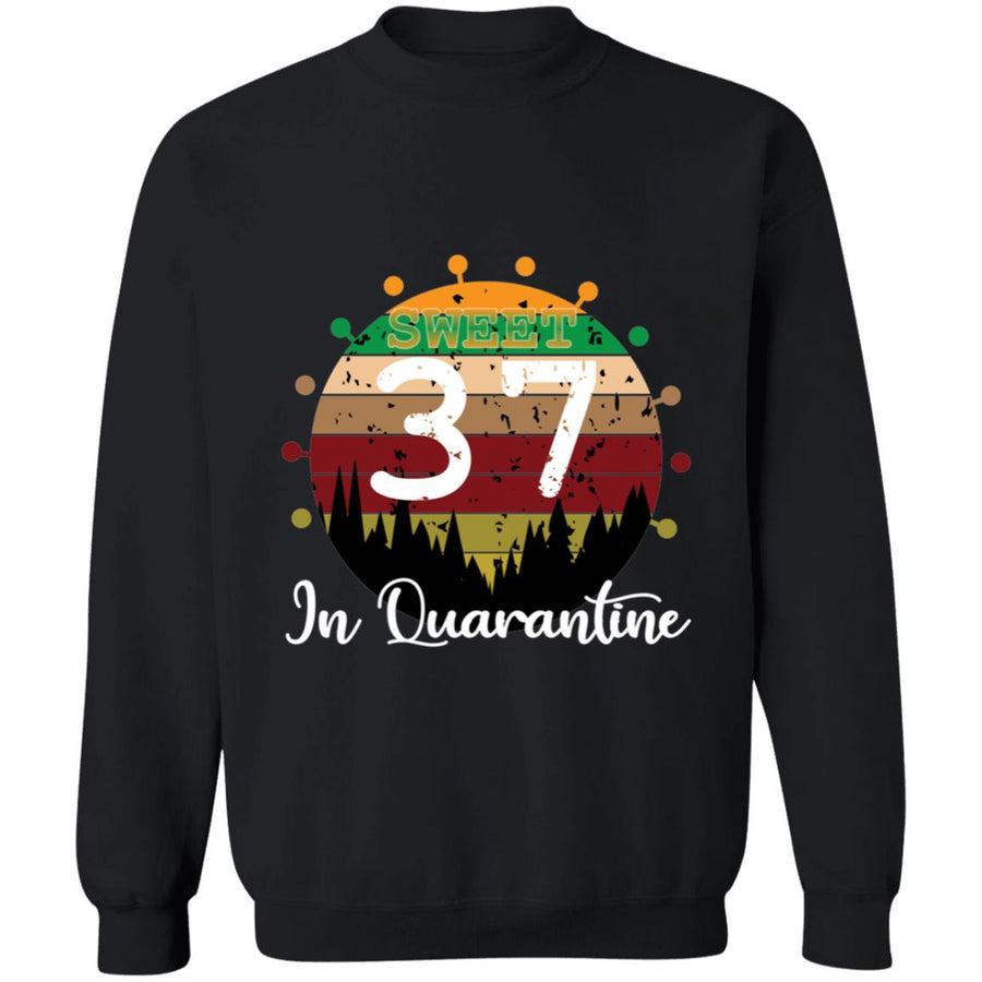 Sweet 37 Birthday in Quarantine-20 G180 Crewneck Pullover Sweatshirt  8 oz.