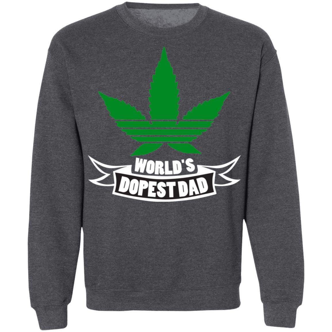 Worlds dopest dad-01 G180 Crewneck Pullover Sweatshirt  8 oz.