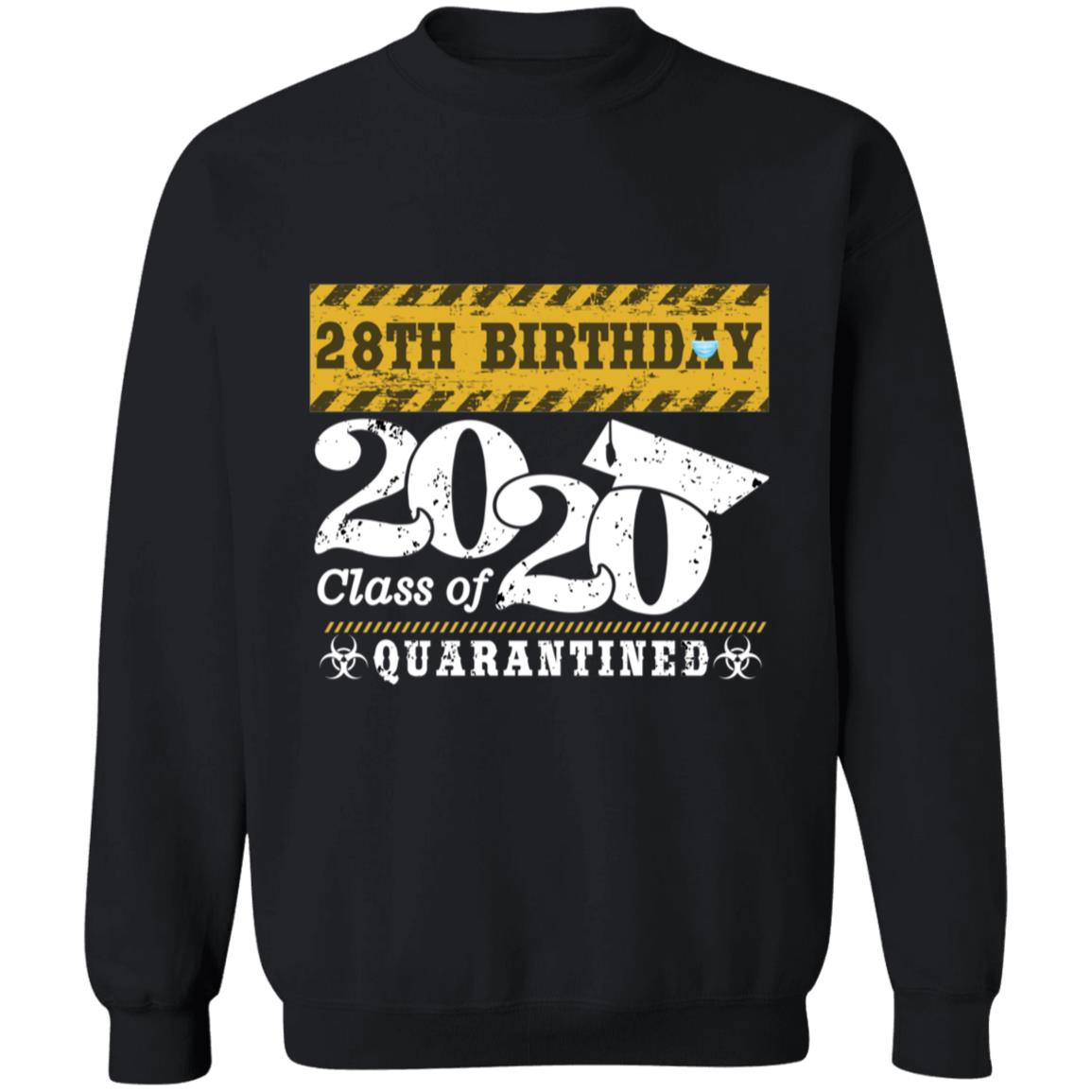 28th Birthday Class of 2020 Quarantined-11 G180 Crewneck Pullover Sweatshirt  8 oz.
