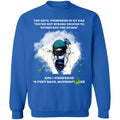 the devil whispered in my ear you're not strong enough to withstand the storm shirt-01 G180 Crewneck Pullover Sweatshirt  8 oz.