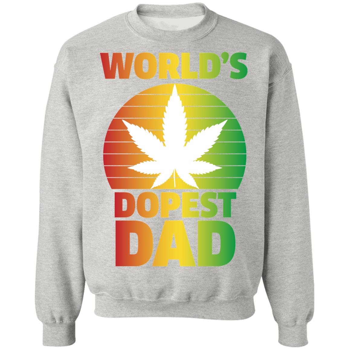 Worlds dopest dad-01 G180 Crewneck Pullover Sweatshirt  8 oz.