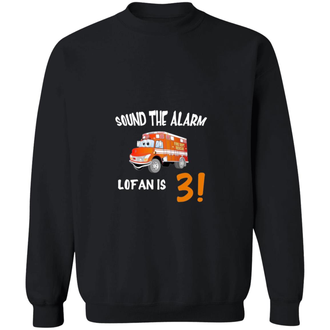 Sound the alarm logan is 3 G180 Crewneck Pullover Sweatshirt  8 oz.