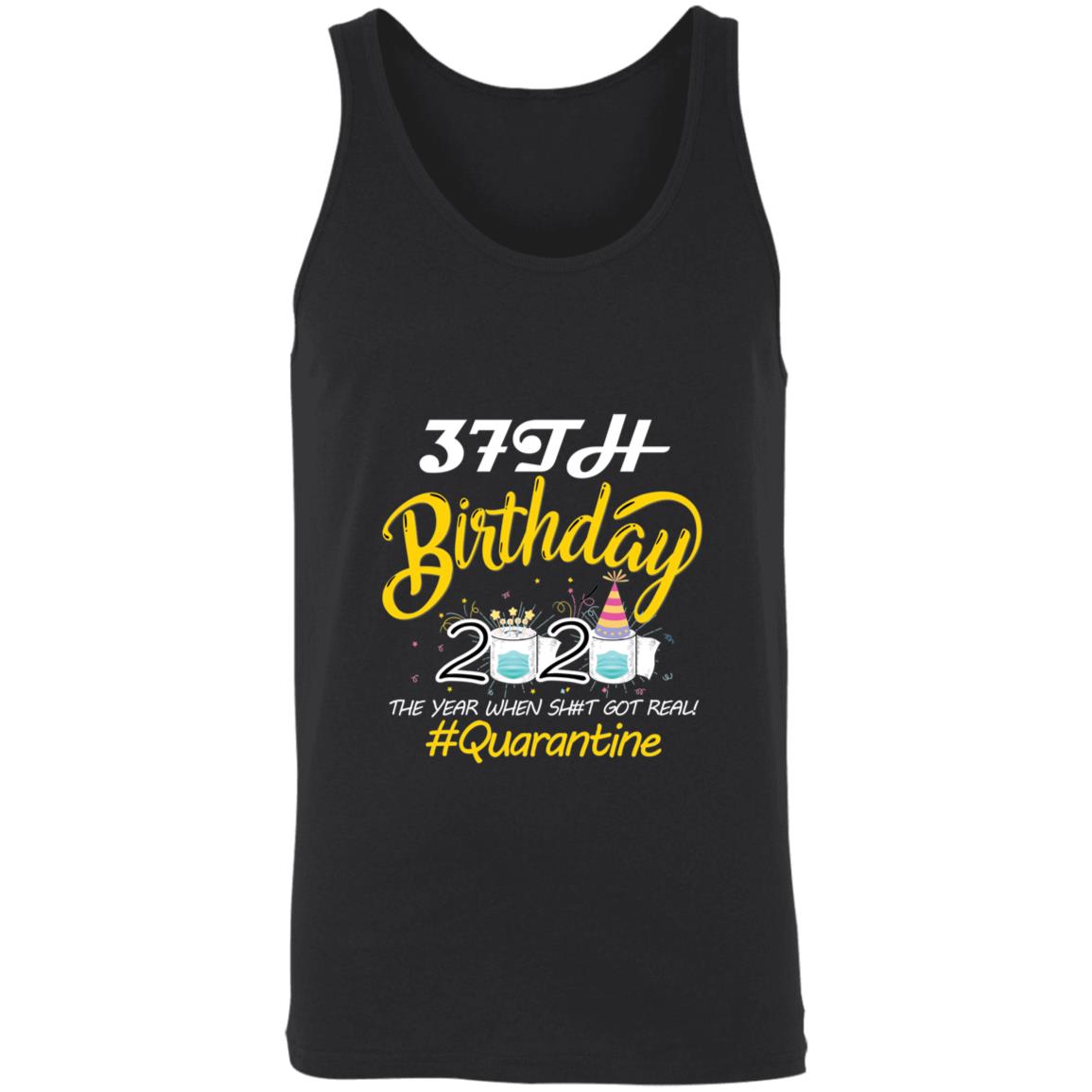 37th Birthday 2020 The Year When Shit Got Real Quarantine-20 3480 Unisex Tank