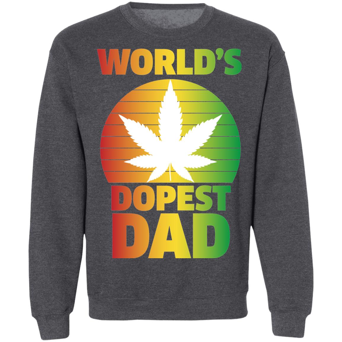Worlds dopest dad-01 G180 Crewneck Pullover Sweatshirt  8 oz.