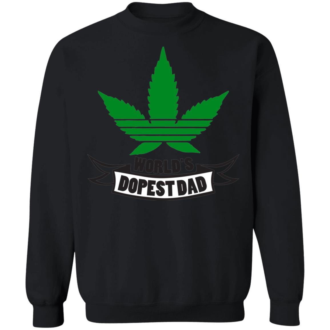 Worlds dopest dad-01 G180 Crewneck Pullover Sweatshirt  8 oz.