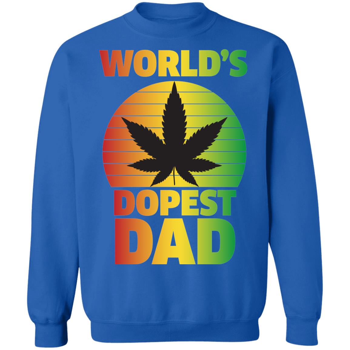 Worlds dopest dad-01 G180 Crewneck Pullover Sweatshirt  8 oz.