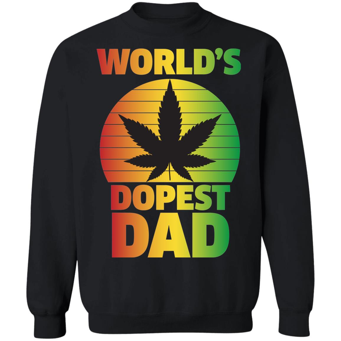 Worlds dopest dad-01 G180 Crewneck Pullover Sweatshirt  8 oz.